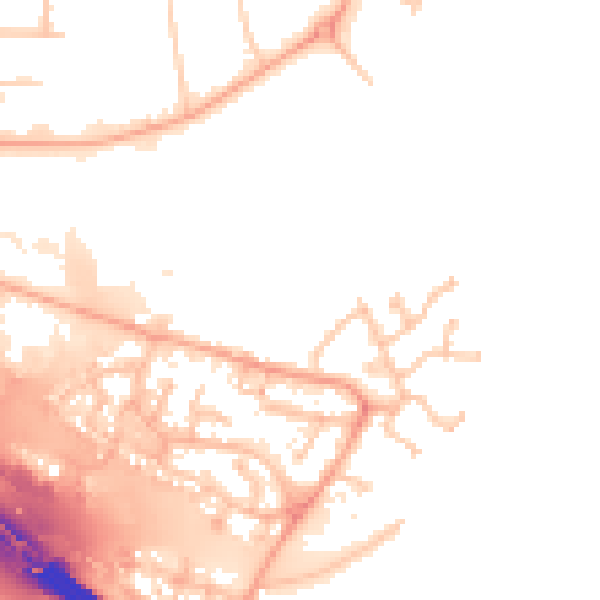 Daytime road noise heatmap for CV6 6PY