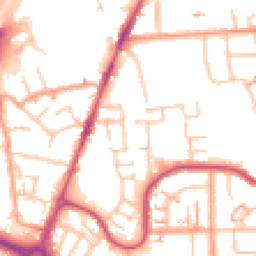 Daytime road noise heatmap for CV6 7AJ