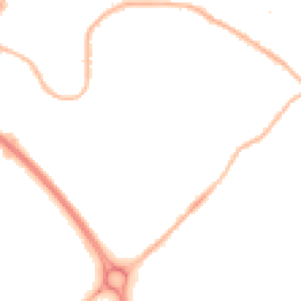 Night-time road noise heatmap for CV6 7GF