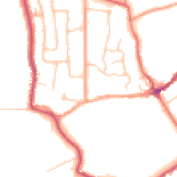 Daytime road noise heatmap for CV8 1AB