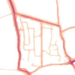 Daytime road noise heatmap for CV8 1AE