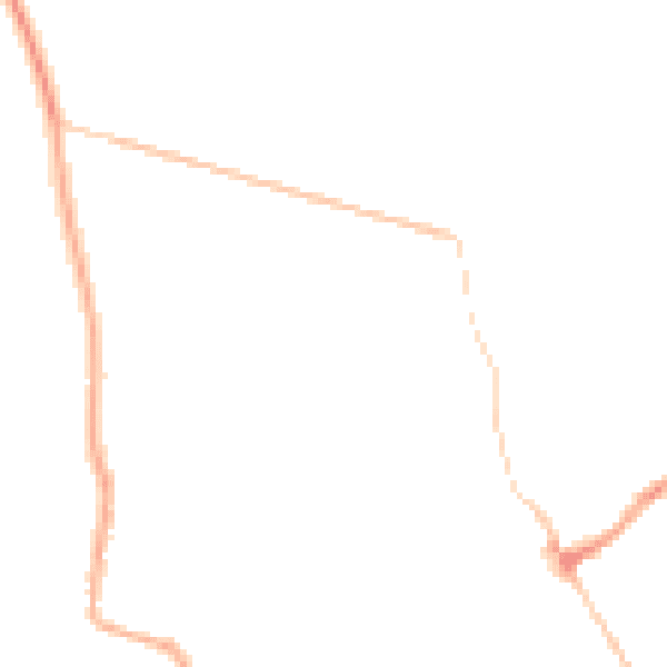 Night-time road noise heatmap for CV8 1AF