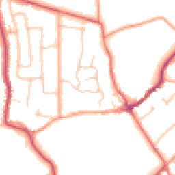 Daytime road noise heatmap for CV8 1AQ