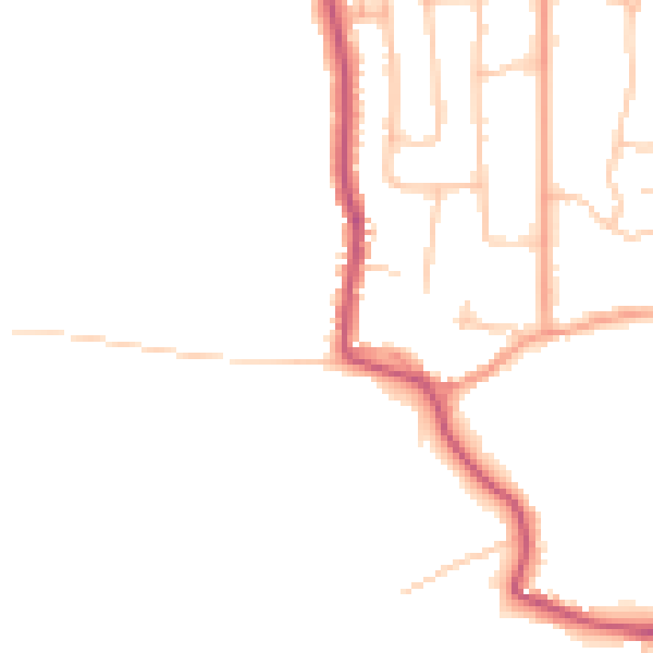 Daytime road noise heatmap for CV8 1AR