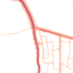 Daytime road noise heatmap for CV8 1BB