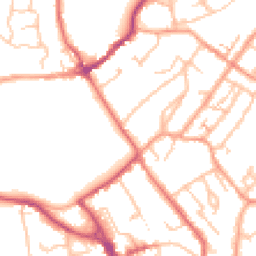 Daytime road noise heatmap for CV8 1BN