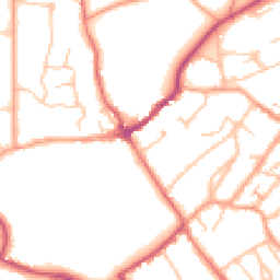 Daytime road noise heatmap for CV8 1BQ