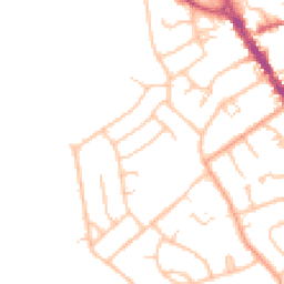 Daytime road noise heatmap for CV8 1DJ