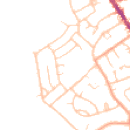 Daytime road noise heatmap for CV8 1DN
