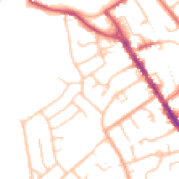 Daytime road noise heatmap for CV8 1EJ