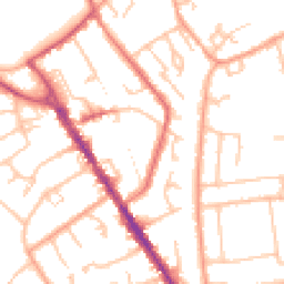 Daytime road noise heatmap for CV8 1HF