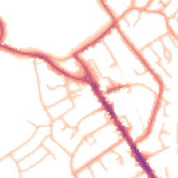 Daytime road noise heatmap for CV8 1HG