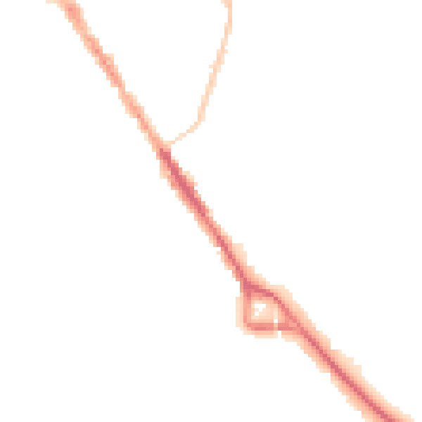 Night-time road noise heatmap for CV8 1HY