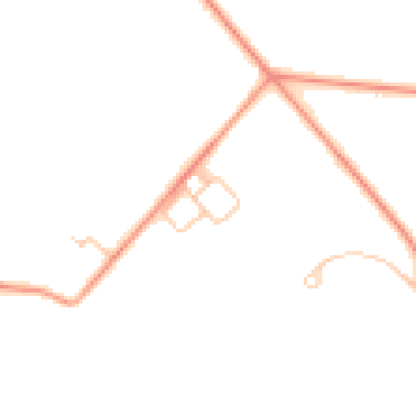 Daytime road noise heatmap for CV8 1QE