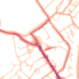 Daytime road noise heatmap for CV8 1QJ