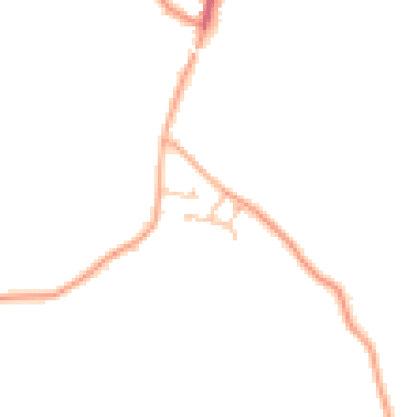 Daytime road noise heatmap for CV8 1TQ