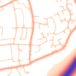 Daytime road noise heatmap for CV8 2AZ