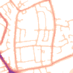 Daytime road noise heatmap for CV8 2BE