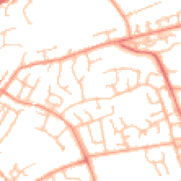 Daytime road noise heatmap for CV8 2JA