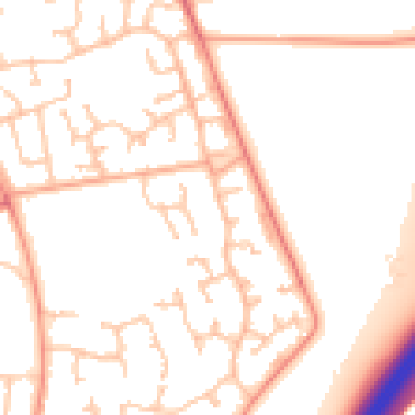 Daytime road noise heatmap for CV8 2QH
