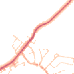 Daytime road noise heatmap for CV8 2RY