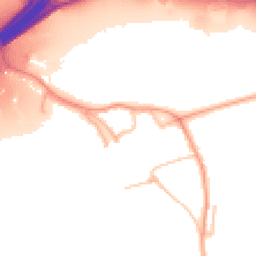 Daytime road noise heatmap for CV8 3AE