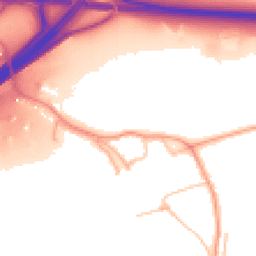 Daytime road noise heatmap for CV8 3AJ