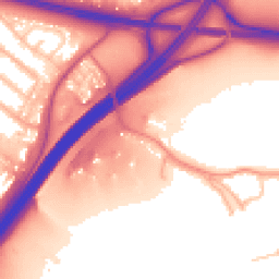 Daytime road noise heatmap for CV8 3AW