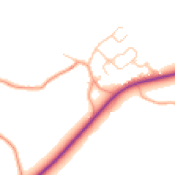 Daytime road noise heatmap for CV8 3BF