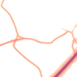 Daytime road noise heatmap for CV8 3BT
