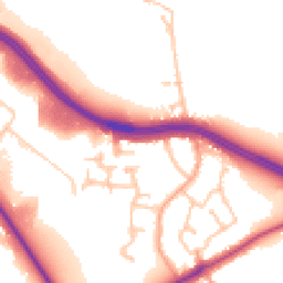 Daytime road noise heatmap for CV8 3EX