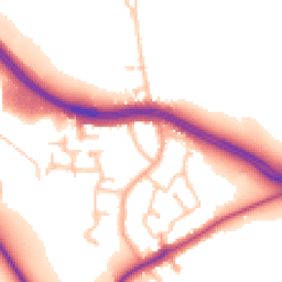 Daytime road noise heatmap for CV8 3EZ