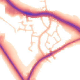 Daytime road noise heatmap for CV8 3FJ