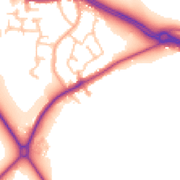 Daytime road noise heatmap for CV8 3FP
