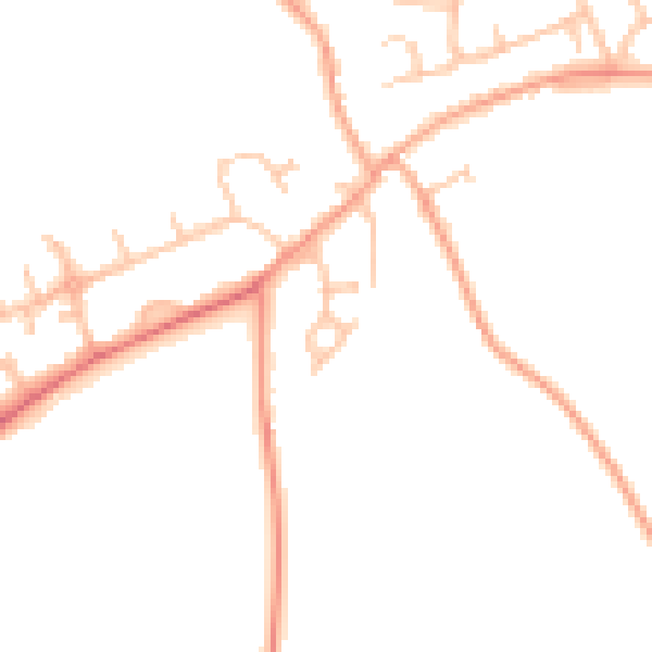 Daytime road noise heatmap for CV8 3HX
