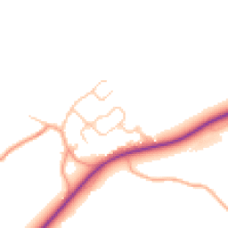 Daytime road noise heatmap for CV8 3JD