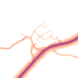Daytime road noise heatmap for CV8 3JE