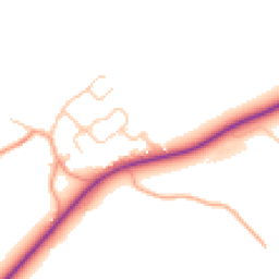 Daytime road noise heatmap for CV8 3JQ