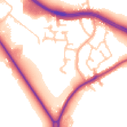 Daytime road noise heatmap for CV8 3JZ