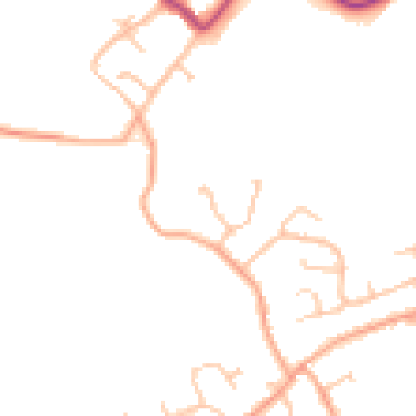 Daytime road noise heatmap for CV8 3LN