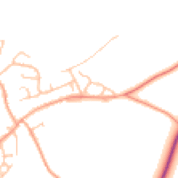 Daytime road noise heatmap for CV8 3NE