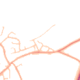 Daytime road noise heatmap for CV8 3NN