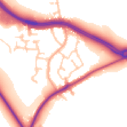 Daytime road noise heatmap for CV8 3QA