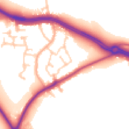 Daytime road noise heatmap for CV8 3QB