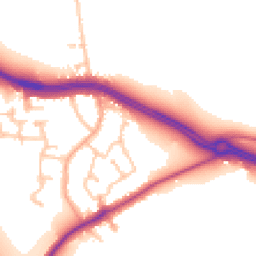 Daytime road noise heatmap for CV8 3QE
