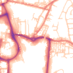 Daytime road noise heatmap for CW1 2AF
