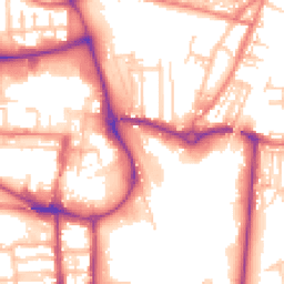 Daytime road noise heatmap for CW1 2AU