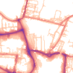Daytime road noise heatmap for CW1 2AW