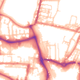 Daytime road noise heatmap for CW1 2BD