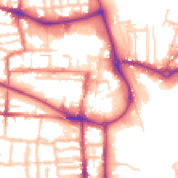 Daytime road noise heatmap for CW1 2EG
